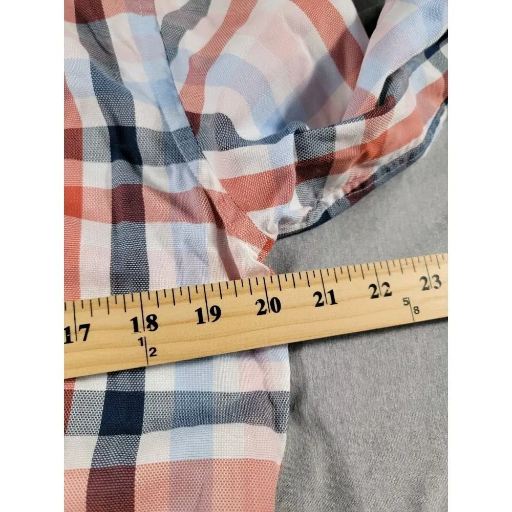 Banana‎ Republic Button Up Shirt Mens Medium Plaid Grant Fit L/S Supmia Cotton